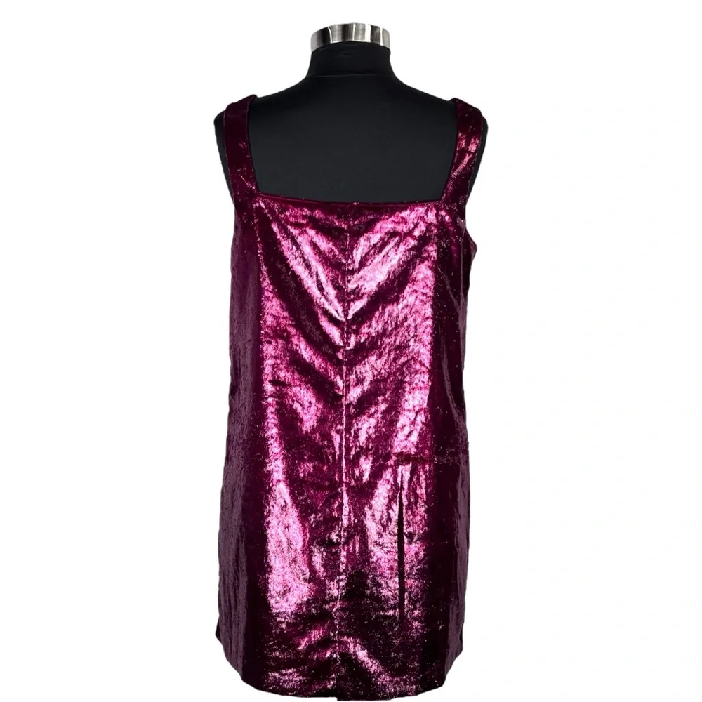 TUCKERNUCK HYACINTH HOUSE GAVIN GARNET SHIMMER SWING MINI DRESS - Picture 8 of 14